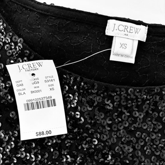 Gap Black Sequin Stretch Sweater - Picture 6 of 8